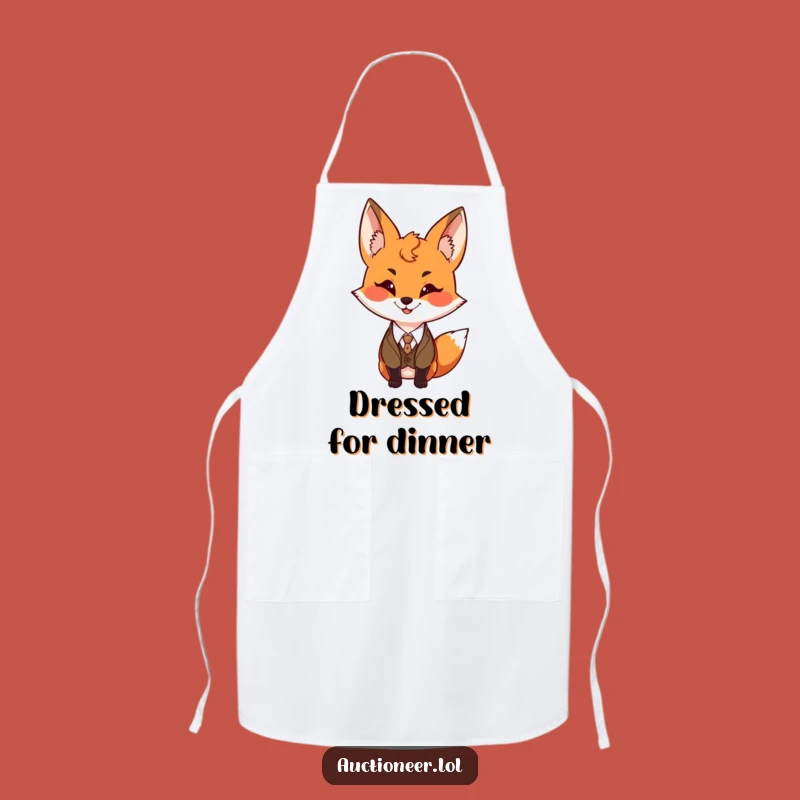 Funny Fox Vest Apron: Dapper Chef Style, Hilarious Kitchen Gear