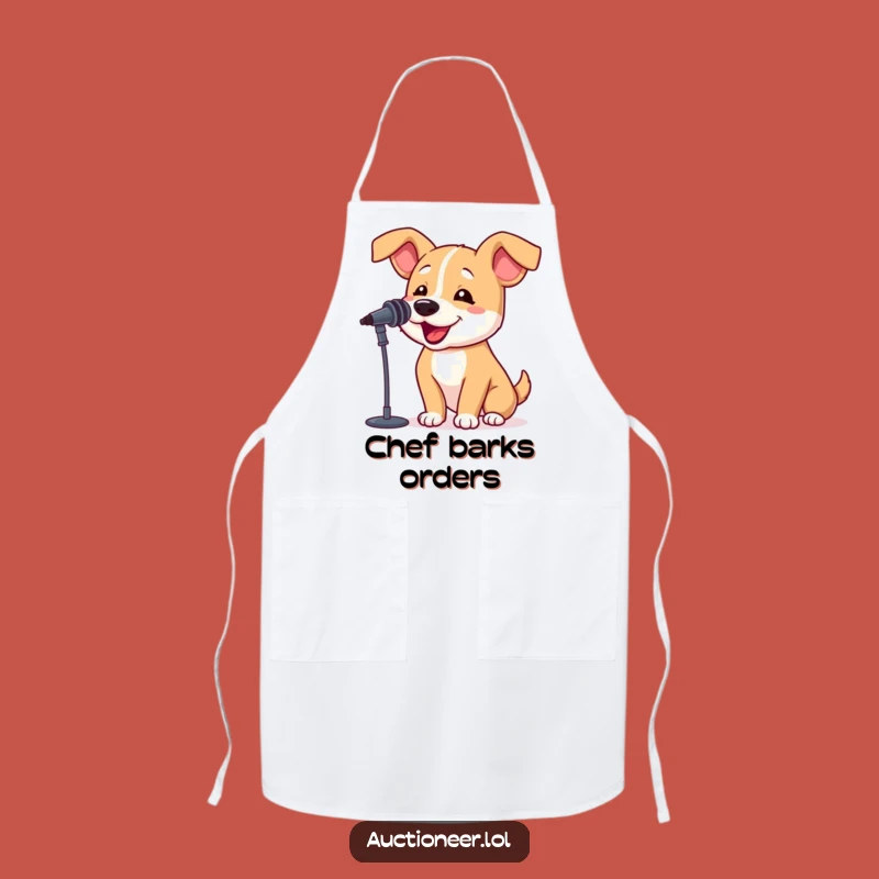Funny Dog Barking Apron: Chef Pup Performance, Hilarious Kitchen Gear