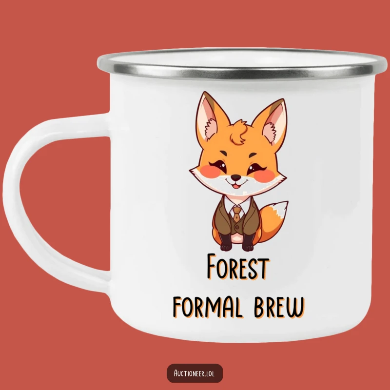 Funny Fox Vest Camping Mug: Sly Camp Companion, Hilarious Gift