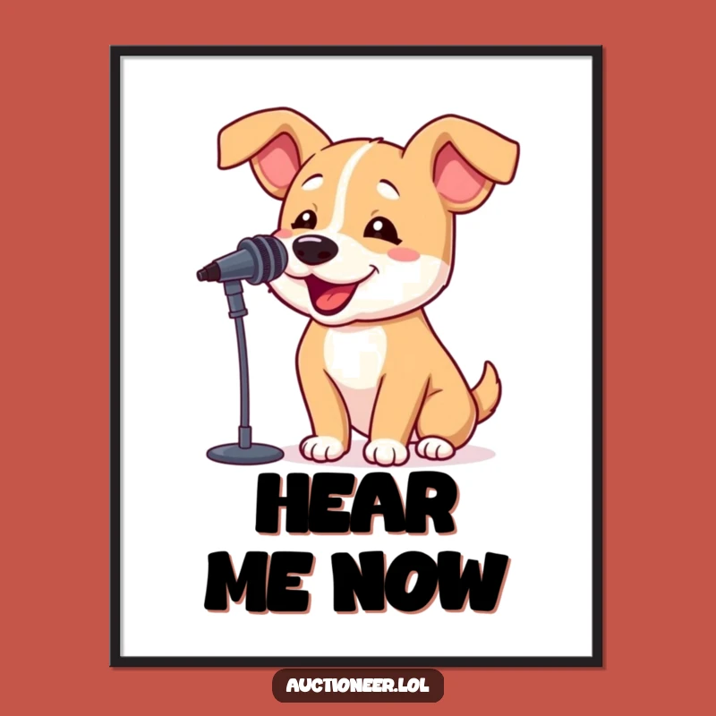 Funny Dog Barking Digital Print: Bouncy Pup Art, Instant Hilarious Decor