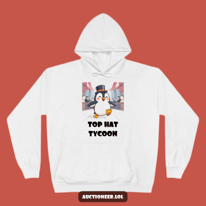 Funny Penguin Auction Hoodie: Stay Warm and Dapper During Bidding Wars