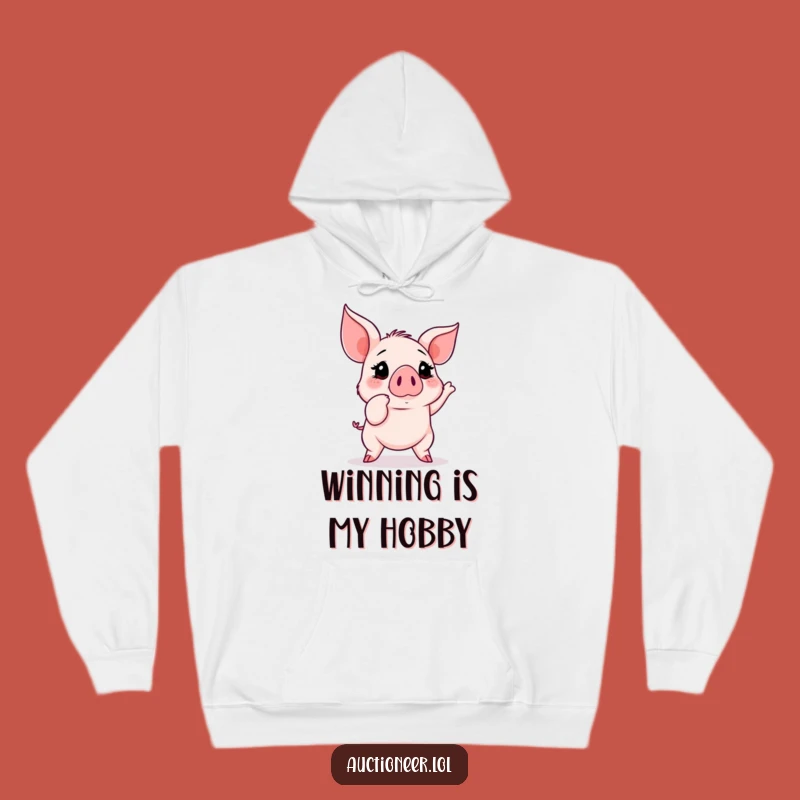 Funny Piglet Auction Hoodie: Stay Cozy and Hilarious During Bidding Wars