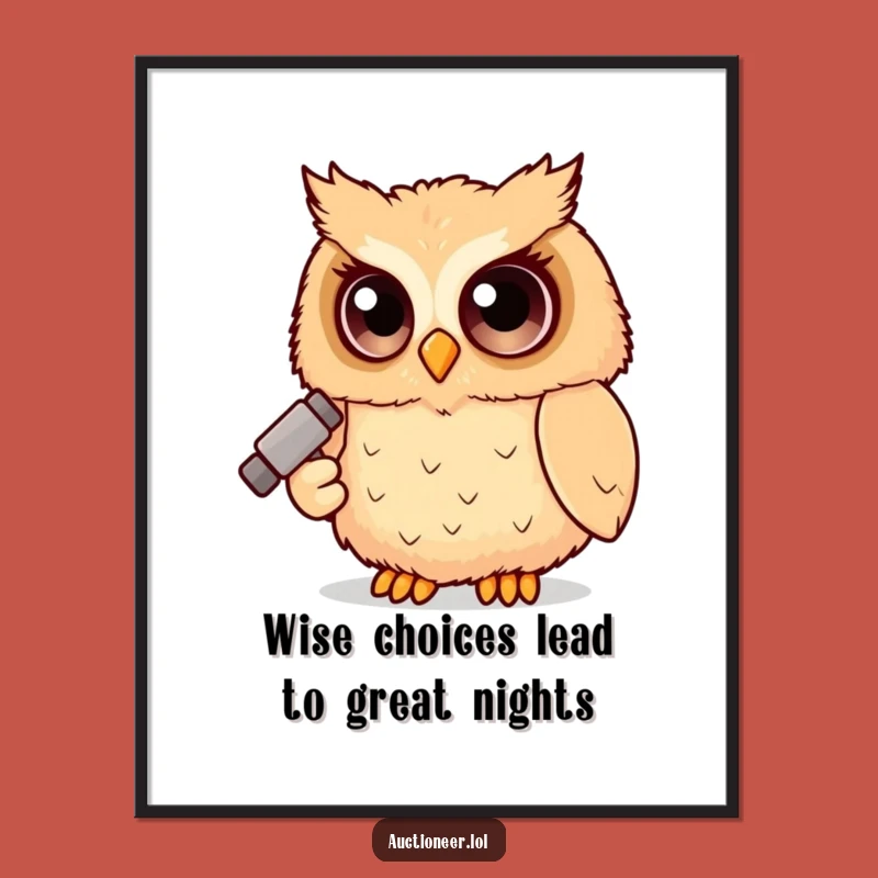 Free Printable Owl Gavel Wall Art - Funny Downloadable Art for Your Home