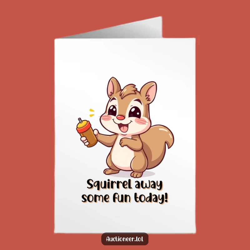 Free Printable Squirrel Birthday Card - Excited DIY E-Card Downloadable