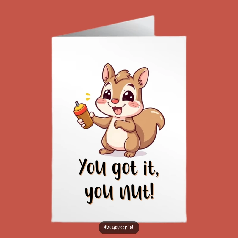 Free Printable Squirrel Congrats Card - Enthusiastic DIY E-Card Downloadable