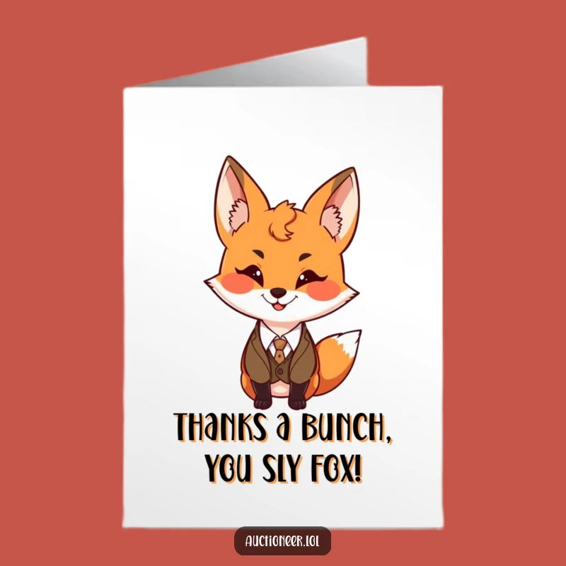 Free Printable Fox Thank You Card - Dapper DIY Downloadable Gratitude
