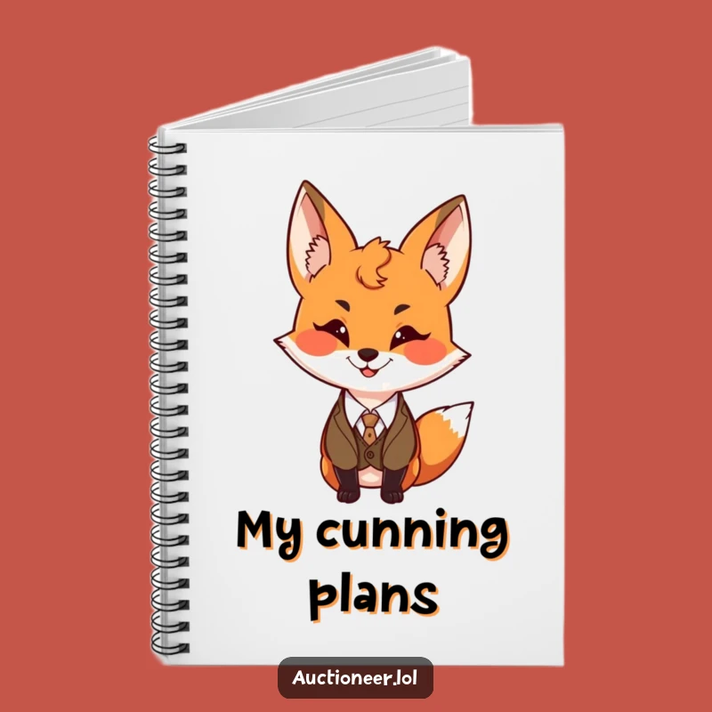 Funny Fox Vest Notebook: Clever Ideas Journal, Hilarious Stationery